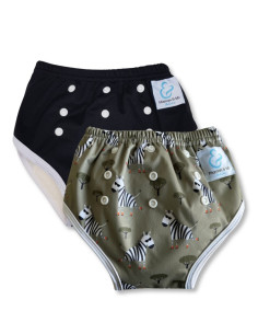 Culotte d'apprentissage à la propreté taille évolutive bambou