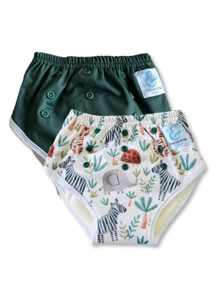 Culotte d'apprentissage à la propreté taille évolutive bambou