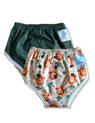 Culotte d'apprentissage à la propreté taille évolutive bambou