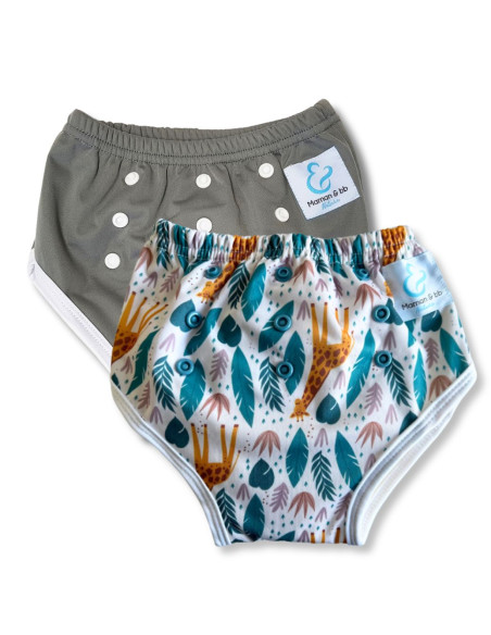 Culotte d'apprentissage à la propreté taille évolutive bambou