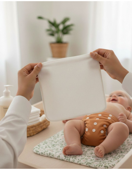 Lingettes lavables écologiques et économiques en éponge 100% coton pas cher