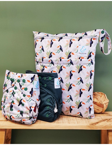 Sac à couches lavables étanche pour ranger et transporter les couches lavables