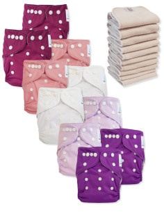 Lot de 10 Couches lavables tout en Un TE1 certifiées OEKO TEX