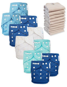 Lot de 10 Couches lavables tout en Un TE1 certifiées OEKO TEX