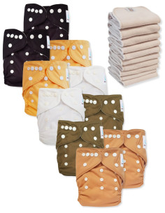 Lot de 10 Couches lavables tout en Un TE1 certifiées OEKO TEX