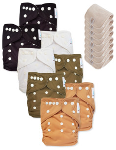 Lot de 8 Couches lavables tout en Un Te1 Sensitive