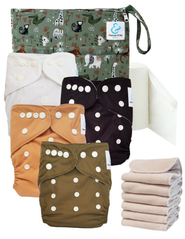Kit de lanzamiento pañales Inicio lavable y go tE1 sensible