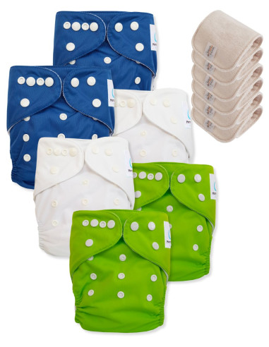 Lot de 6 Couches lavables tout en Un Te1 Sensitive