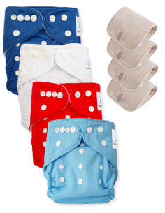 Lot de 4 Couches lavables tout en Un Te1 Sensitive