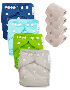 Lot de 4 Couches lavables tout en Un Te1 Sensitive