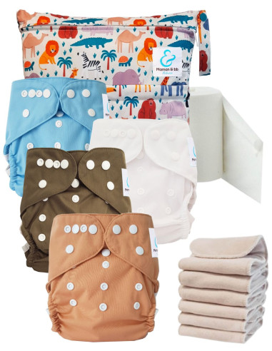 Kit de lancement couches lavables Start and Go TE2 Sensitive - Nature