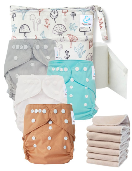 Kit de lancement couches lavables Start and Go TE2 Sensitive - Rétro