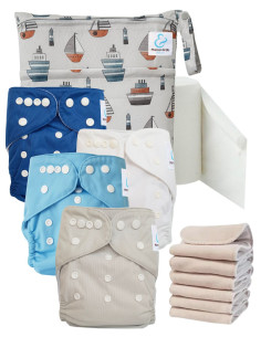 Kit de lanzamiento pañales Inicio lavable y go tE1 sensible