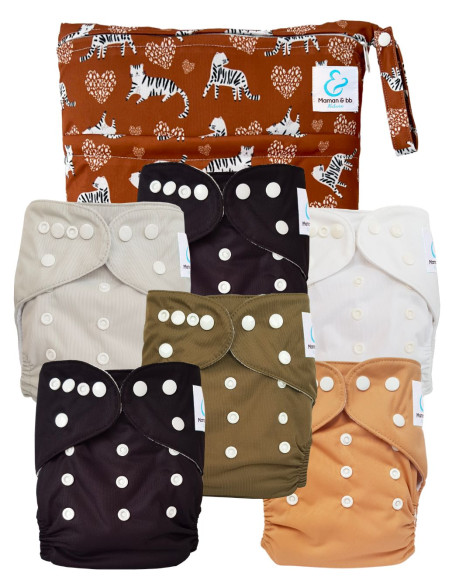 Pack Essentiel de couches lavables TE1 Sensitive