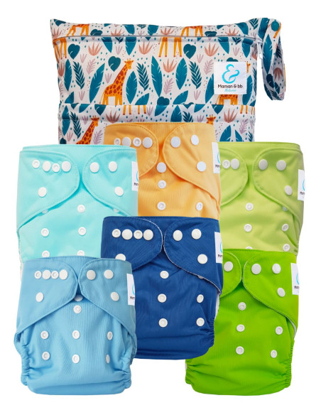 Pack Essentiel de couches lavables TE1 Sensitive