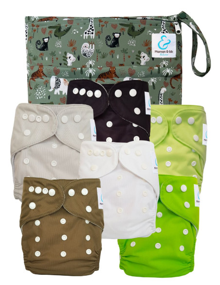 Pack Essentiel de couches lavables TE1 Sensitive