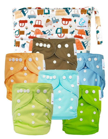 Pack Essentiel de couches lavables TE1 Sensitive