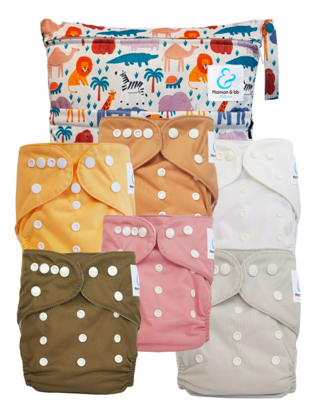 Pack Essentiel de couches lavables TE1 Sensitive