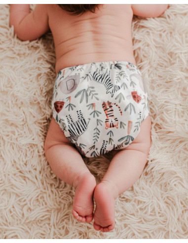 Mega pack couches lavables TE2 + 10 inserts bambou + 10 inserts microfibre + sac imperméable + voiles de protection