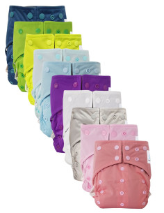 Lot de 10 Couches lavables intégrales évolutives tout en un insert en bambou Capucine