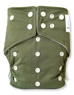 Couches lavables intégrales évolutives tout en un avec insert en bambou et double goussets