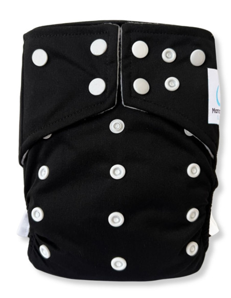 Couches lavables intégrales évolutives tout en un avec insert en bambou et double goussets