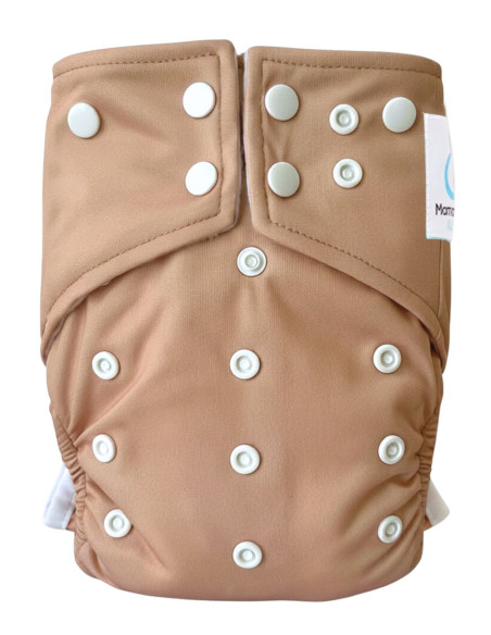 Couches lavables intégrales évolutives tout en un avec insert en bambou et double goussets