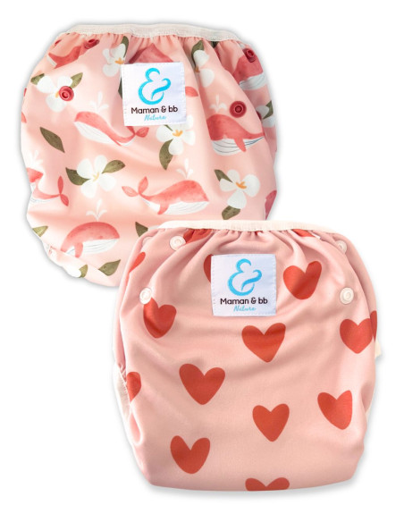 Satz von 2 windeln 2/3 Jahre Bad für Babyschwimmer