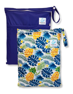 Lot de 2 Sacs imperméables pour ranger et transporter les couches lavables et maillot de bain de bébé