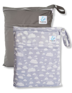Lot de 2 Sacs imperméables pour ranger et transporter les couches lavables et maillot de bain de bébé
