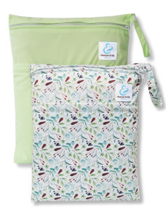 Lot de 2 Sacs imperméables pour ranger et transporter les couches lavables et maillot de bain de bébé