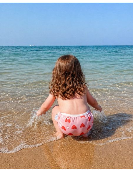 Wasbare en herbruikbare badpaklaag voor baby