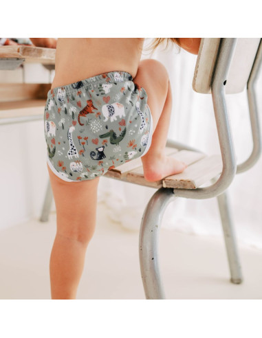 Culotte d'apprentissage à la propreté taille évolutive bambou