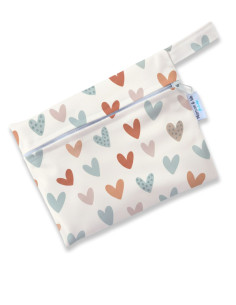 pochette trousse imperméable pour ranger et transporter coussinets d'allaitement, serviettes hygiéniques lavables ou masques