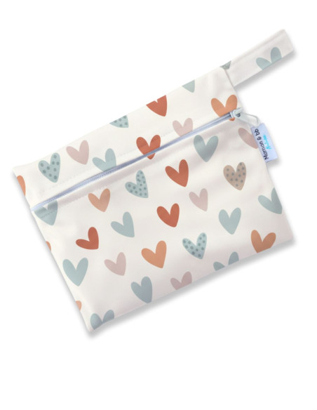 pochette trousse imperméable pour ranger et transporter coussinets d'allaitement, serviettes hygiéniques lavables ou masques