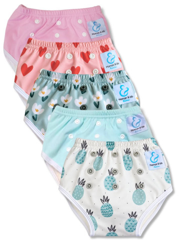 Culotte d'apprentissage à la propreté taille évolutive bambou