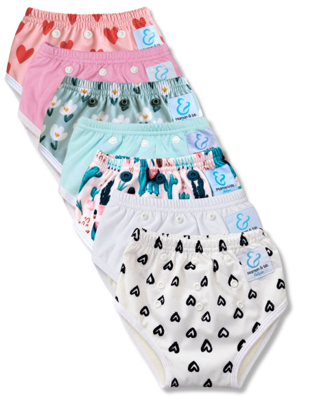 Culotte d'apprentissage à la propreté taille évolutive bambou