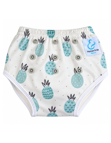 Bamboo Potty Training Pants – Pineapple, Adjustable One-Size