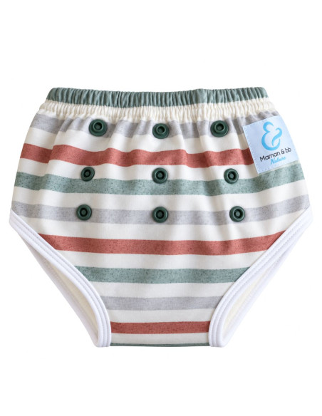 Culotte d'apprentissage à la propreté taille évolutive bambou