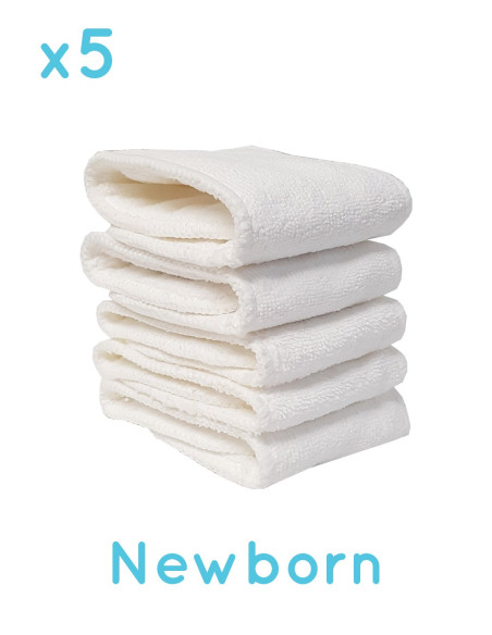 Lot de 5 Inserts en microfibre pour couches lavables Newborn
