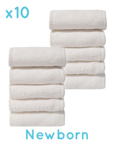 Set of 10 Microfiber inserts for Newborn washable layers