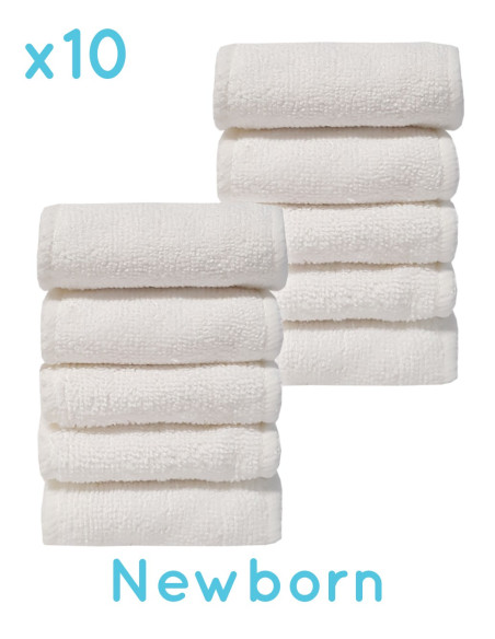Set of 10 Microfiber inserts for Newborn washable layers