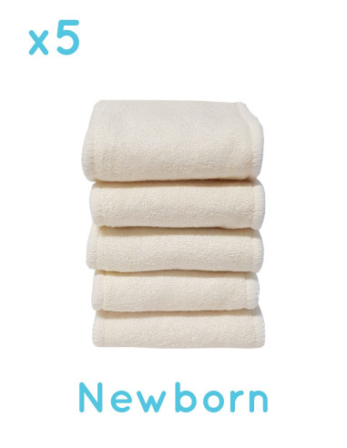Conjunto de 5 inserciones de bambú para capas lavables recién nacidos mientras que uno