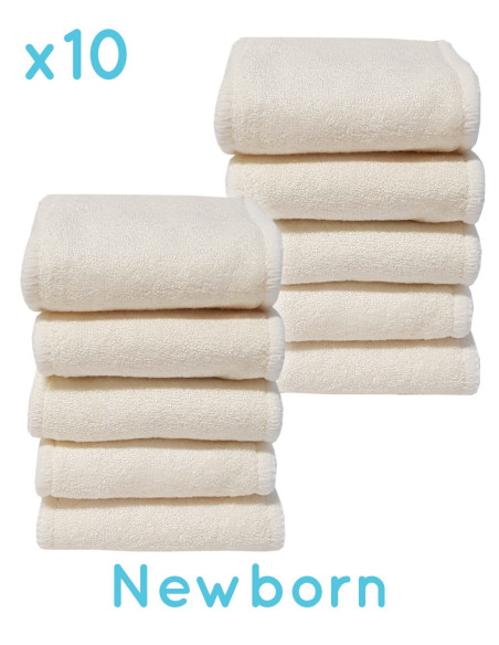 Lot de 10 Inserts en bambou pour couches lavables Newborn tout en un