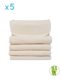 Conjunto de 5 inserciones de bambú para capas lavables