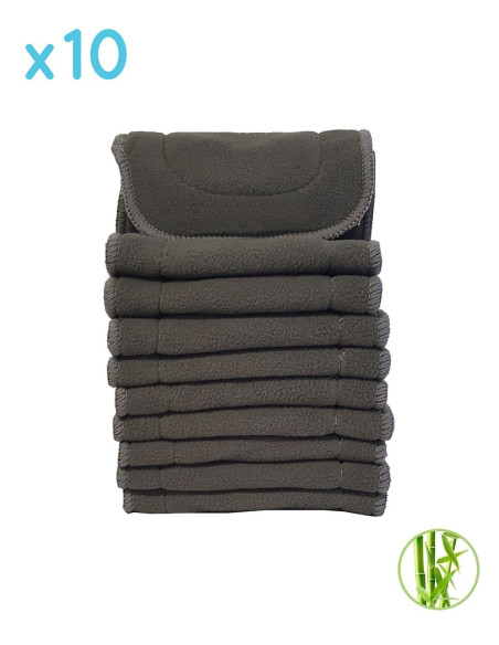 Conjunto de 10 inserciones en carbón de bambú y microfibra para capas lavables