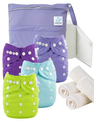 Lanceerkit windeln Wasbaar Start en Go Te1 Lavender