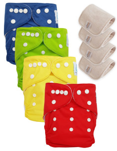 Lot de 4 Couches lavables tout en Un Te1 Sensitive