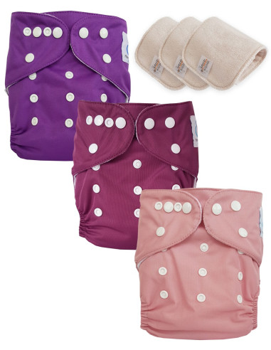 Lot of 3 Washable Layers Te1 certified Oeko Tex