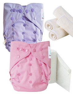 pack découverte , kit de démarrage couches lavables insert et feuillets de protection